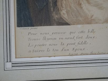 null Antoine WATTEAU (1684-1721) d'après

Paire de gravures en couleurs représentant...