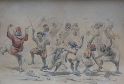 null FOURNIER. School of the XIXth century

Orientalist combat figures, 1842

India...