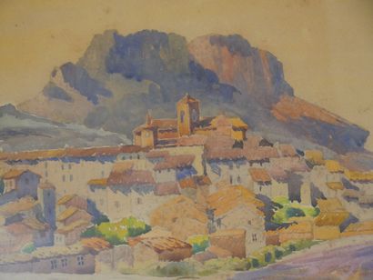 null BERNARD D'ATTANOUX Migueline (XXth century)

Roquebrune

Watercolor on paper...