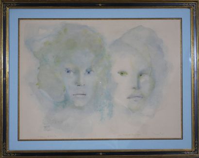 Leonor FINI (1908-1996),

Portrait of two...