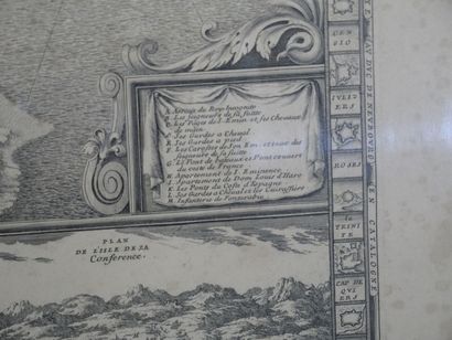null Lot of 3 engravings in black including : 

- Black and white engraving "the...