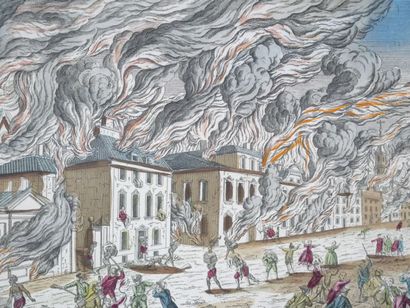 null New York. Representation of the terrible fire in New Yorck, which the Americans...