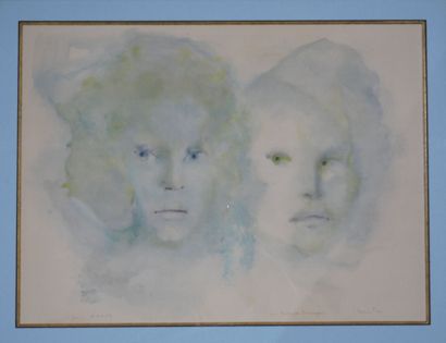 null Leonor FINI (1908-1996),

Portrait de deux jeunes filles

Lithographie en couleur...