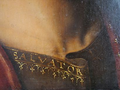 null Attribué à Gortzius GELDORP (1553-1618)
Salvatore Mundi
Huile sur panneau 
Dimensions...