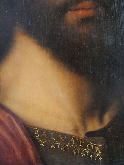null Attribué à Gortzius GELDORP (1553-1618)
Salvatore Mundi
Huile sur panneau 
Dimensions...