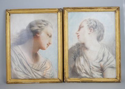 D'après Noël HALLE (1711-1781)
Deux portraits...
