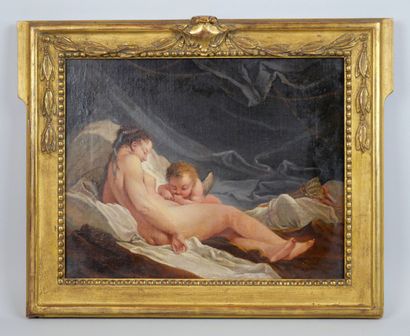 null Suiveur de François BOUCHER (1703-1770)
Venus et l'Amour
Huile sur toile
Dimensions...