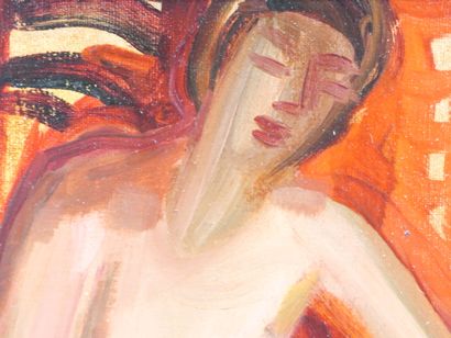 null Jean CLUSEAU-LANAUVE (1914-1997)
"petit nu assis"
Huile sur toile signée en...