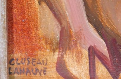 null Jean CLUSEAU-LANAUVE (1914-1997)
"petit nu assis"
Huile sur toile signée en...