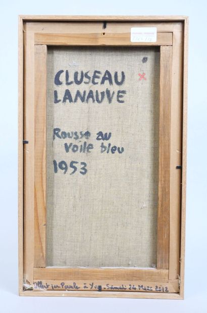 null Jean CLUSEAU-LANAUVE (1914-1997)
"La rousse au voile bleu"
Huile sur toile signée...