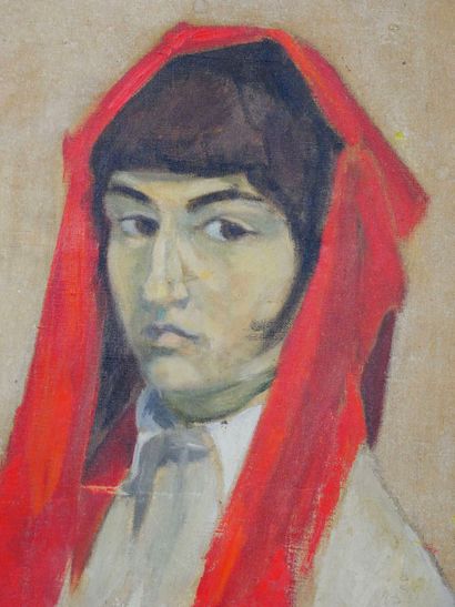 null Nicole MARETTE (1931-2021)
Autoportrait 
Huile sur toile signée Nicole Marette...