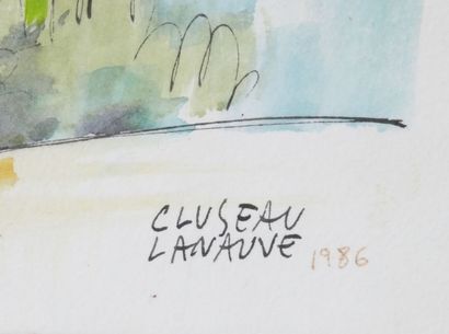 null Jean CLUSEAU-LANAUVE (1914-1997)
Arbres
Aquarelle signée en bas à droite et...