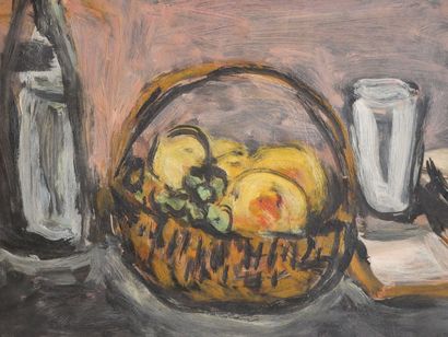 null Pierre BRUNE (1887-1956)
Still life with fruits 
Oil on panel signed lower right
Dimensions...
