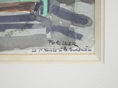 null Roger FORISSIER (1924-2003)
le vieux pressoir
Aquarelle signée et dédicacée...