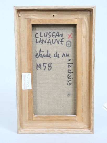 null Jean CLUSEAU-LANAUVE (1914-1997)
"Etude de nu à la chaise"
Huile sur toile signée...