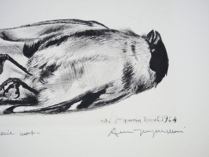 null André JACQUEMIN (1904-1992)
"The dead swallow" and "the dead bullfinch".
Two...