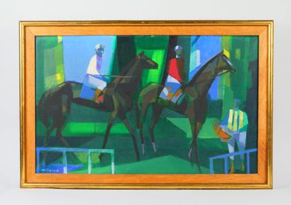 Camille HILAIRE (1916-2004)
Chevaux 
Huile...