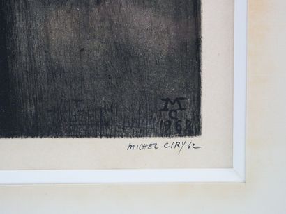 null Michel CIRY (1919-2018) 
Sainte Claire 
Etching in black signed and dated 62...