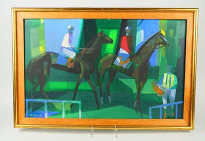 null Camille HILAIRE (1916-2004)
Chevaux 
Huile sur toile signée en bas à gauche...