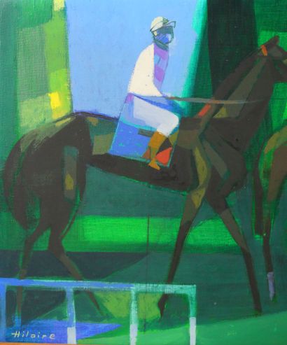 null Camille HILAIRE (1916-2004)
Chevaux 
Huile sur toile signée en bas à gauche...