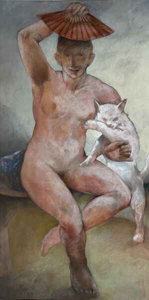 null Miguel PENA (1951)

"Female nude with white cat".
Pastel on paper under glass
Signed...
