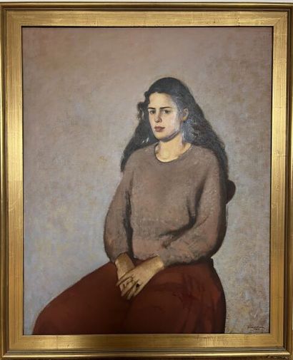null Javier SERRA DE RIVERA (1946)

"Jeune femme à la jupe rouge"
Huile sur toile
Signée...