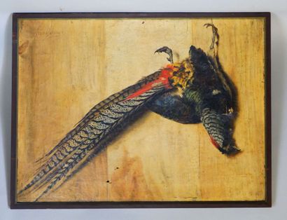 null Frans DAUGE (1831-1895)
Still life with a pheasant
Oil on canvas signed in the...