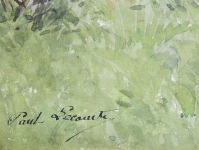 null Paul LECOMTE (1842-1920)
Les saules au bord de la rivière
Aquarelle sur papier...