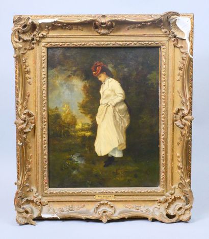 Léon RICHET (1847-1907)
Femme dans un bois
Huile...