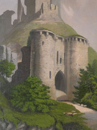 null School of the beginning of the XXth century 
Ruins 
Oil on canvas signed SIFF...
