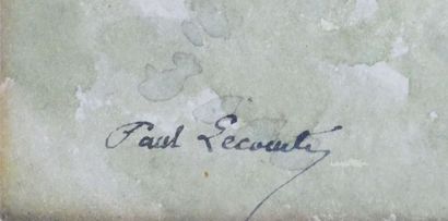 null Paul LECOMTE (1842-1920)
Village au bord d'une rivière
Aquarelle sur papier
Dimensions...