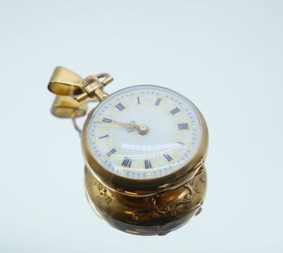 Petite montre de col en or 750, le cadran...