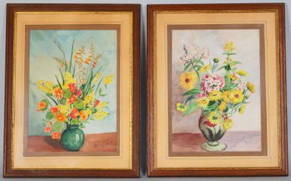 Madeleine BODARD (1906-1987) 
Vase aux fleurs...
