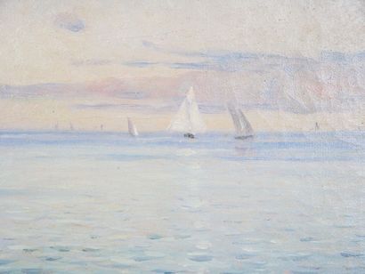 null Alfred GUILLOU (1844-1926)
Marine 
Huile sur toile signée en bas à droite
Dimensions :...