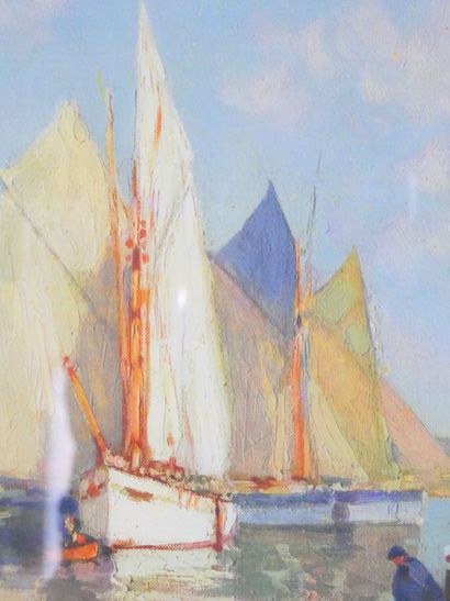 null Henri Alphonse BARNOIN (1882-1940)
Scène de port 
Gravure en couleur 
Dimensions...