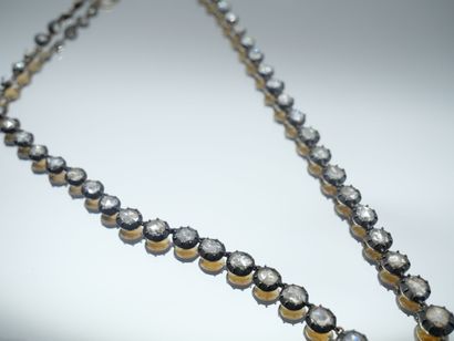null Articulated necklace in silver 925 thousandths and gold 750 thousandths entirely...