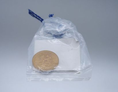 null Monnaie Or - Mexique.
50 Pesos, 1947.Dans un sachet fermé par un plomb.
Poids...