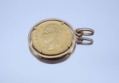 Monnaie Or - Italie (montée en pendentif).
20...