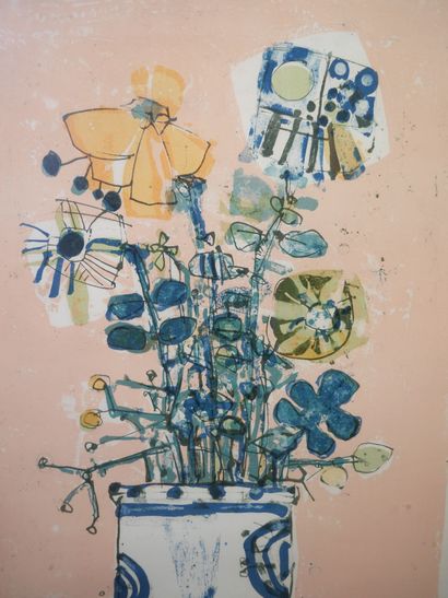 null Paul Aïzpiri (1919-2016)
Nature morte aux fleurs
Epreuve d'artiste signée en...