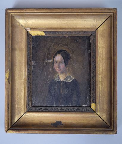 null 19th century school
Portrait of a woman in a black dress
oil on panel
Dimensions...