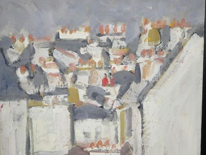 null Pierre COQUET (1926-2021)
Rue dans le Marais
Huile sur papier marouflé sur toile,...