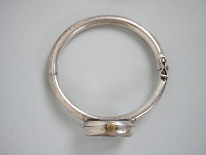 null OBREY
Lady's wristwatch in silver 800 thousandths, open-worked bracelet, oval...