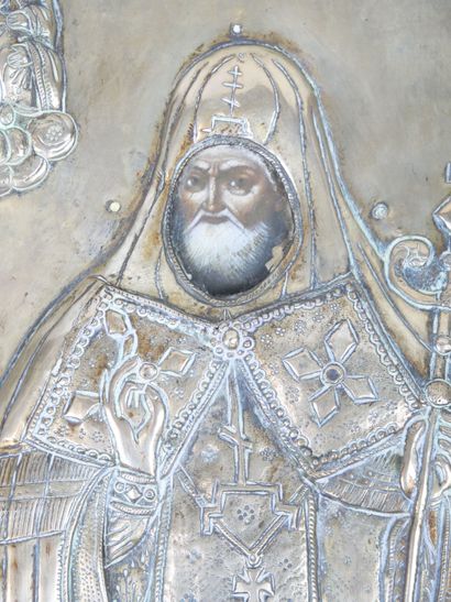 null Icône de Saint Mitrophane de Voronej
Tempera sur bois. Dans son oklad en métal...