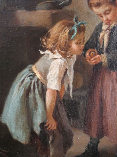 null Joseph Athanase AUFRAY (1836-c.1885)
Jeunes filles à l'oiseau
Huile sur toile...