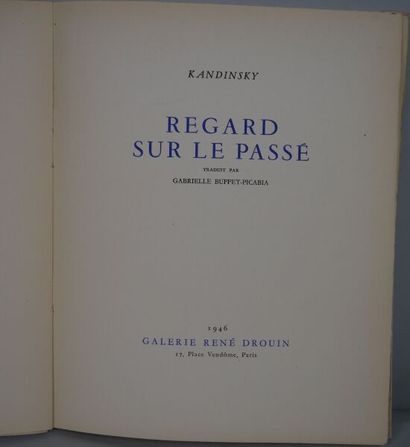 null [KANDINSKY Vassily]. Set of 2 Volumes.
Regard sur le passé, translated by Gabrielle...