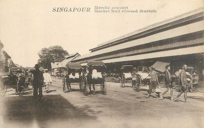 null 6 POSTCARDS MALAYSIA: Singapore - Markets. Selection. "Singapore-Serembang Market,...