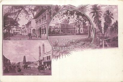 null 43 POSTCARDS MALAYSIA: City of Singapore. Including" A Greetins from Singapore...