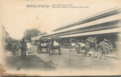 null 6 POSTCARDS MALAYSIA: Singapore - Markets. Selection. "Singapore-Serembang Market,...