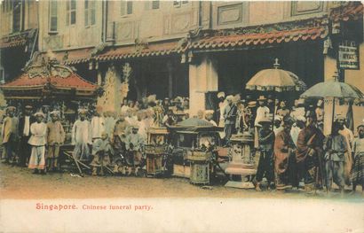 null 9 CARTES POSTALES MALAISIE : Les Chinois à Singapore. Sélection. "Chinese hawker...