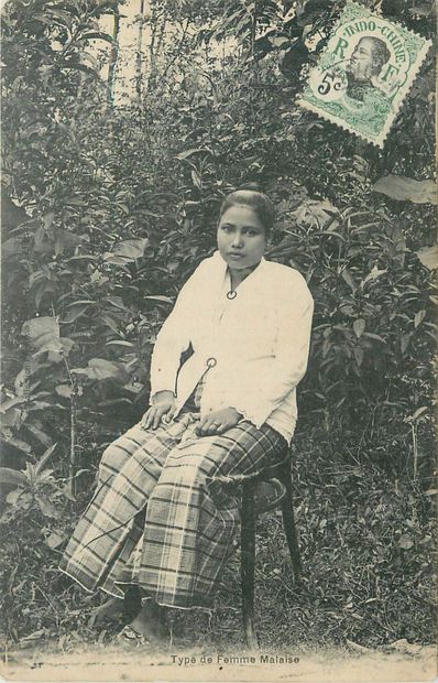 null 8 CARTES POSTALES MALAISIE : Femmes, Hommes & Scènes de Village. "Malay Women,...
